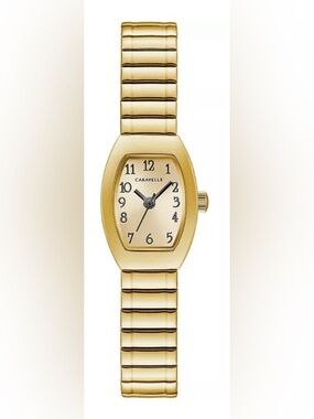 Caravelle Gold Tonneau expansion bracelet Women's Watch 18 x 25 mm